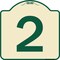 Signmission Designer Series Sign W/ Number 2, Tan & Green Heavy-Gauge Aluminum Sign, 18" x 18", TG-1818-22897 A-DES-TG-1818-22897 - alternate 1